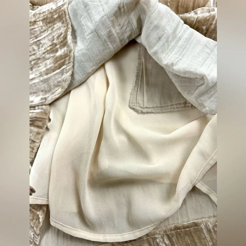 Anthropologie Floreat Crushed Velvet Dress